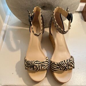 Black & Natural Rope Wedge Sandals